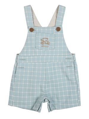 Boys Light Blue Short Dungaree